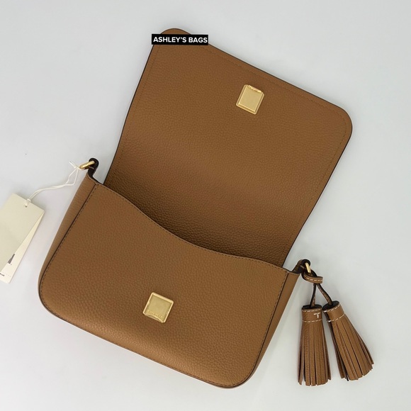 Tory Burch Thea Flap Crossbody In Tiramisu - Picture 7 of 11